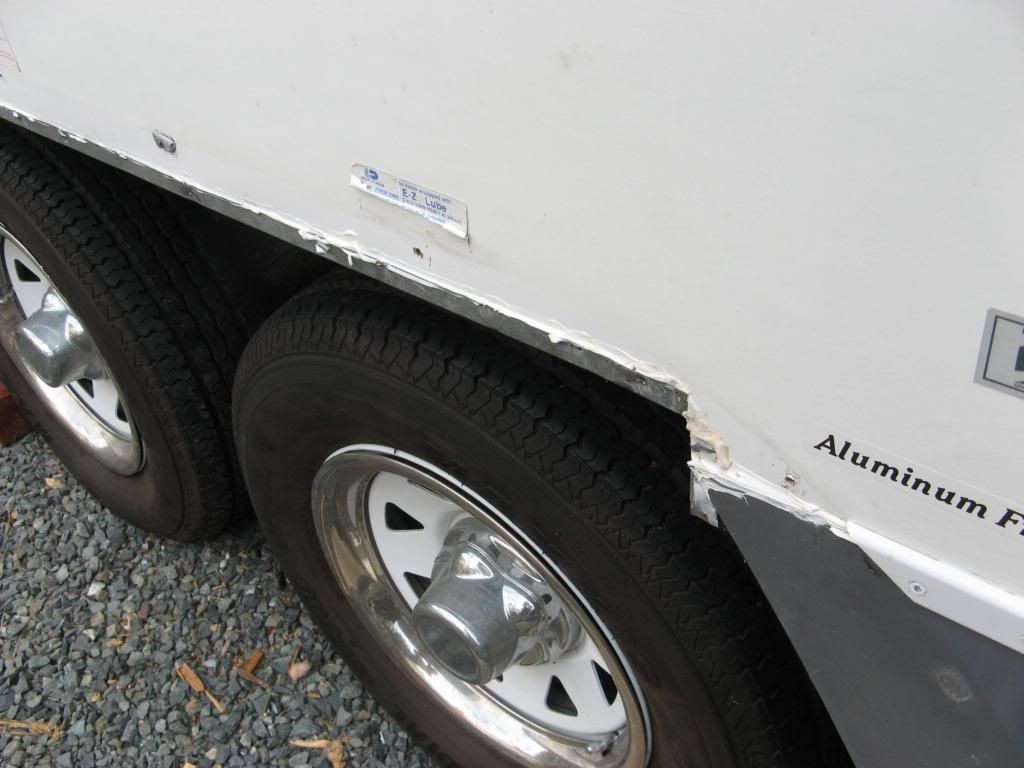 Open Roads Forum Fleetwood wheel well water damage and repair with pics